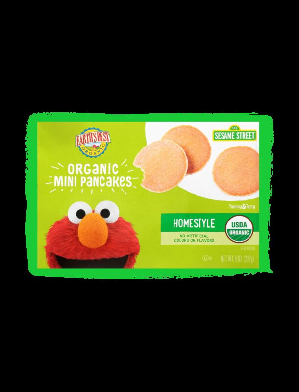 Earths best organic mini pancakes homestyle toddler fop