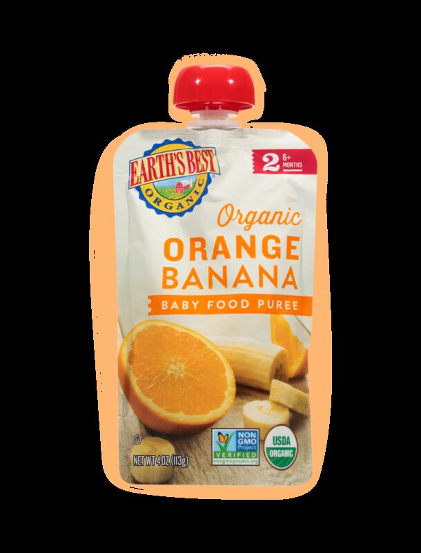 Earths best organic orange banana baby food fop