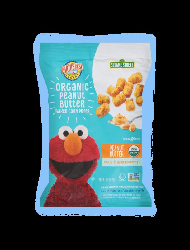 Earths best organic peanut butter puffs fop