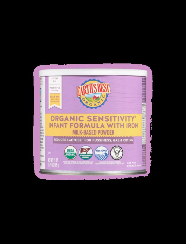 Earths best organic sensitivity infant formula 23 2oz fop