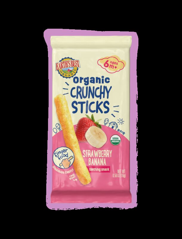 Earths best organic stawberry banana kids finger food fop