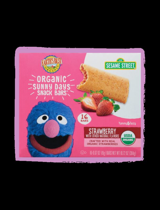 Earths best organic strawberry sunny days snack bars 16 pack fop