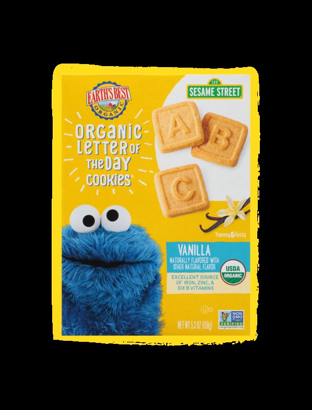 Earths best organic very vanilla organic letter of the day cookies fop